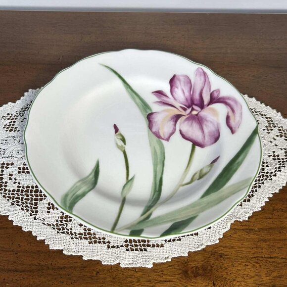 Other - Charter Club Wild Flowers purple iris porcelain salad plate